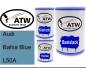 Preview: Audi, Bahia Blue, L50A: 500ml Lackdose + 500ml Klarlack + 250ml Härter - Set, von ATW Autoteile West.